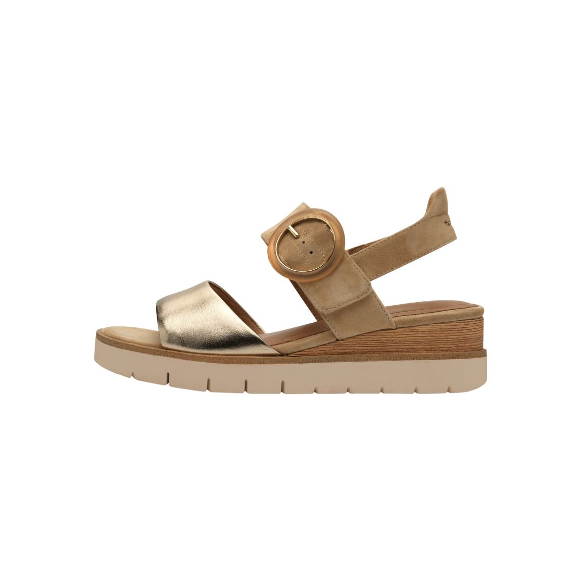 Sandales Compensé Cuir Tan Comb main product photo