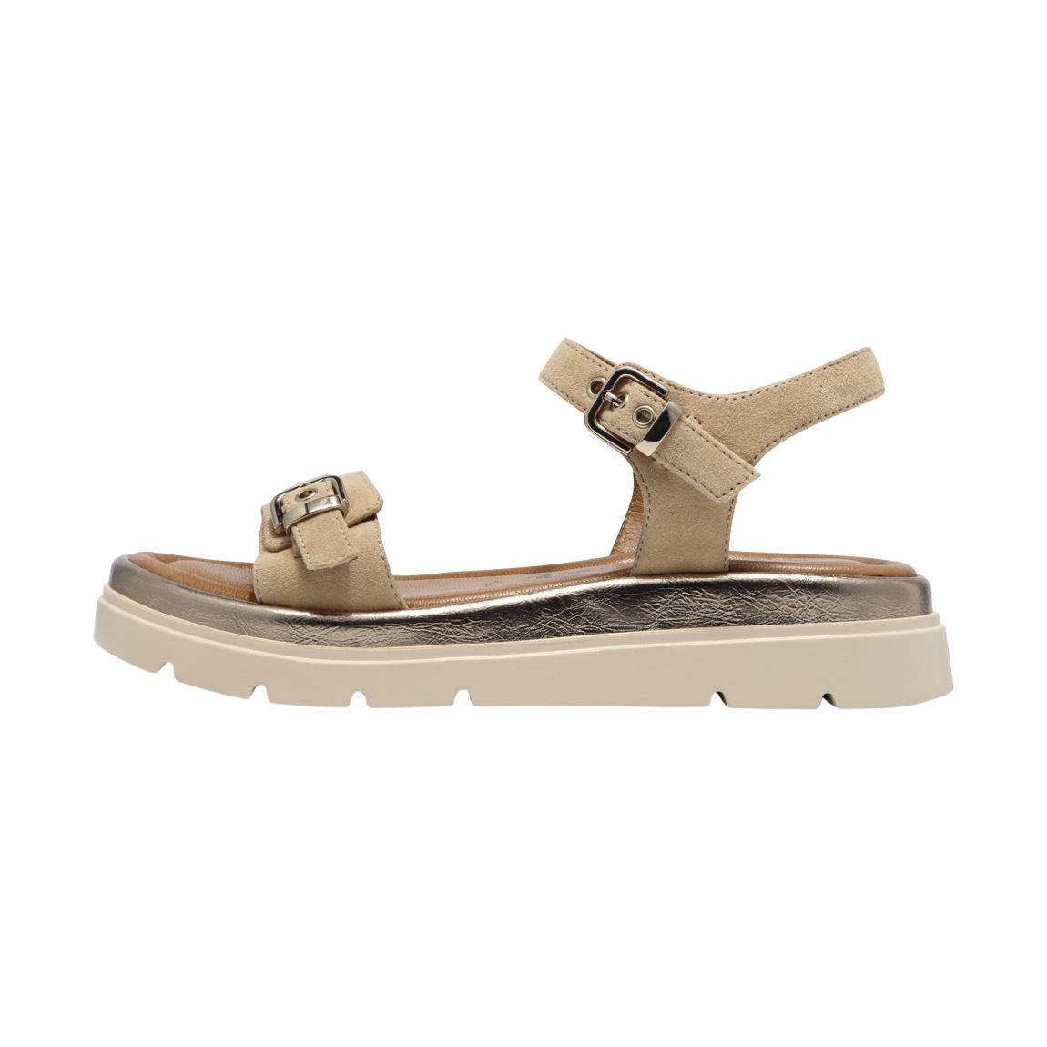 Sandales Compensé Cuir Tan main product photo