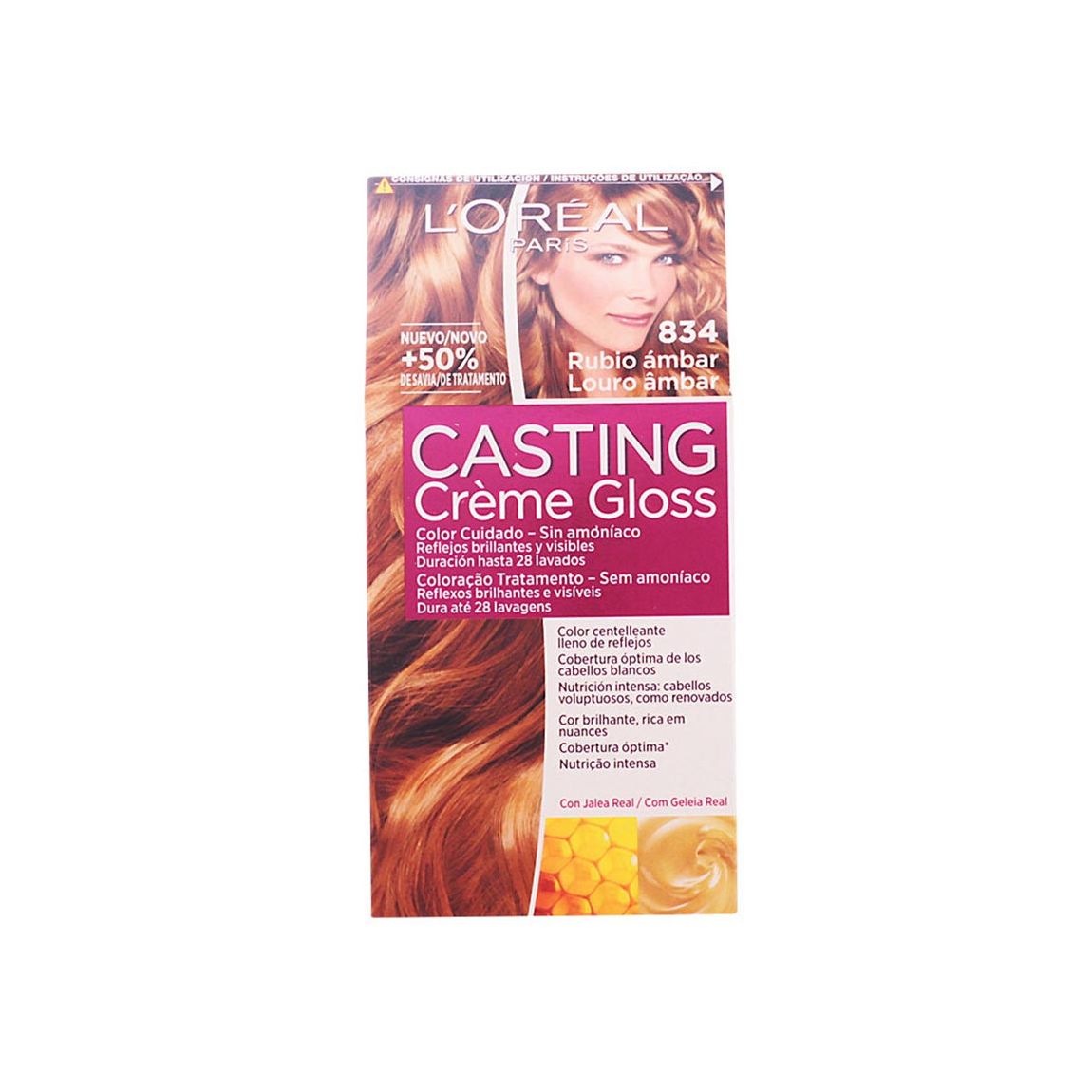 Coloration Permanente Casting Creme Gloss - 834 Blond Ambré main product photo