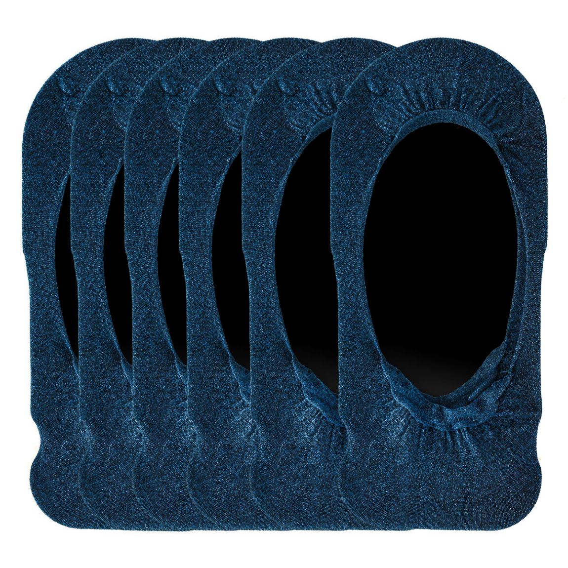 Pack de 6 protège-pieds antidérapants en coton D08XQ pour femme, design confortable et pratique pour un usage quotidien main product photo