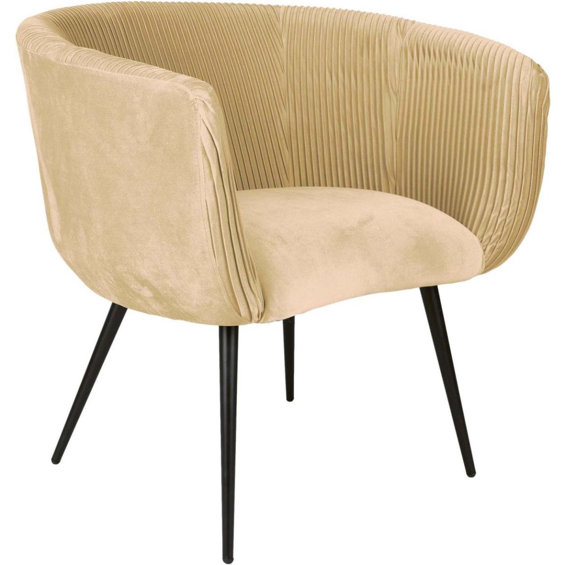 Fauteuil en velours Majestic Beige main product photo