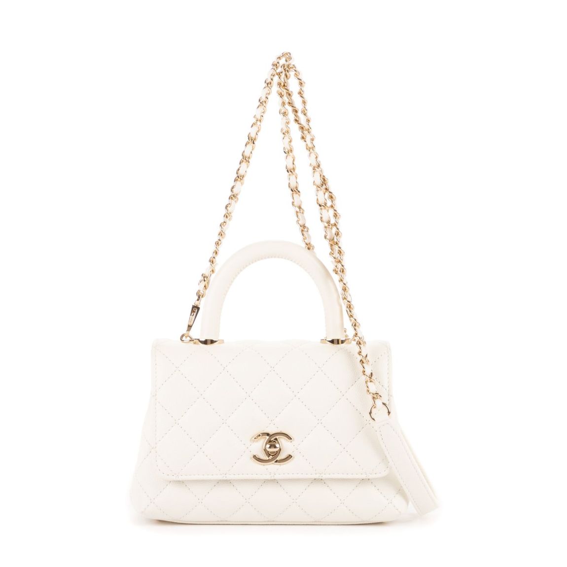 Chanel Timeless Top handle en Blanc main product photo