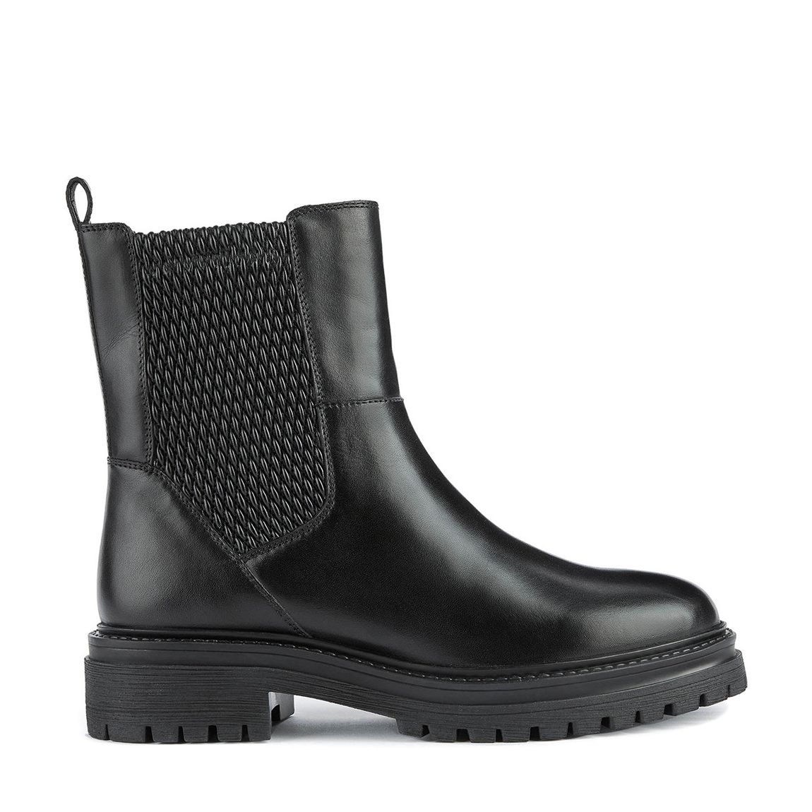 Bottines en cuir noir Iridea main product photo