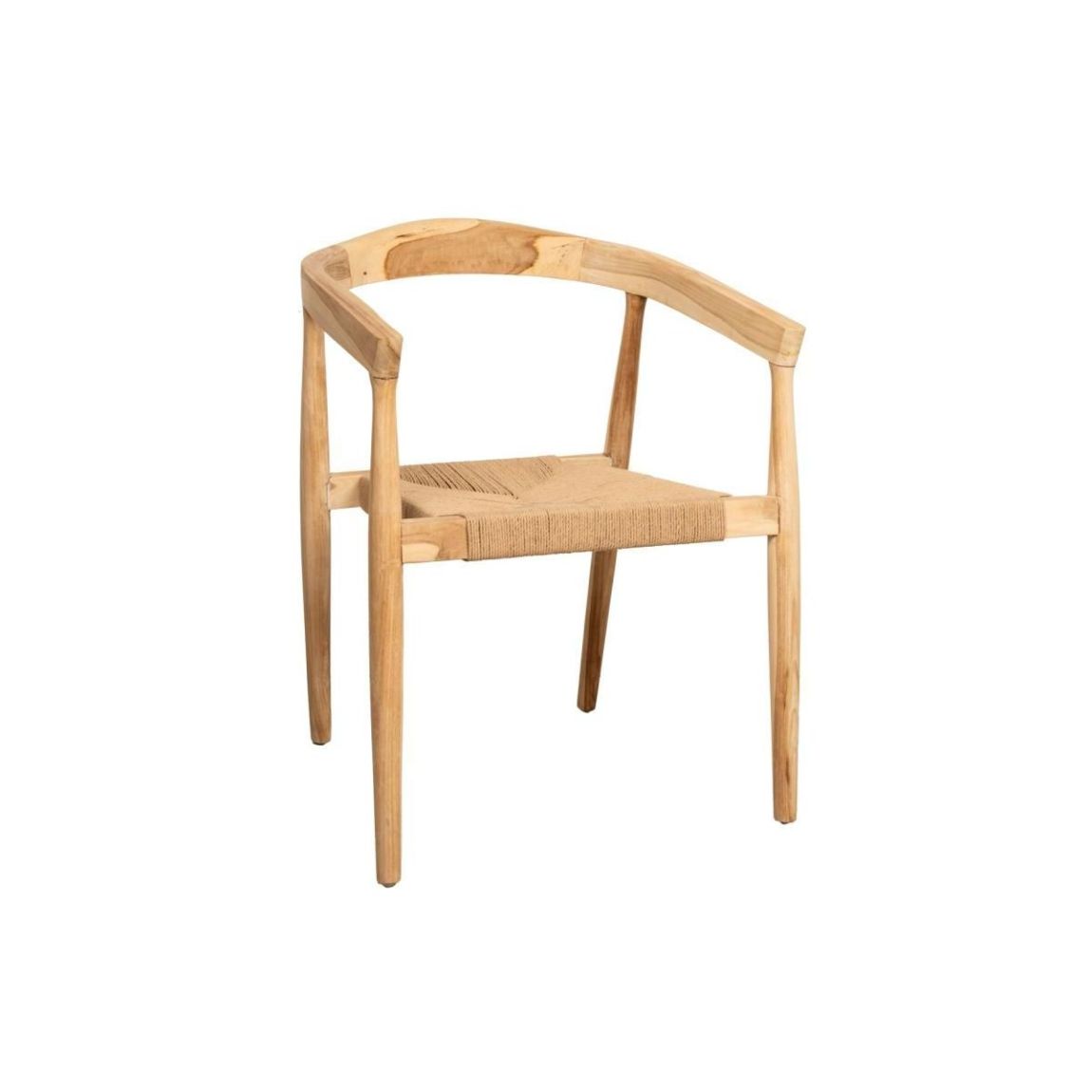Fauteuil en teck naturel et jute main product photo