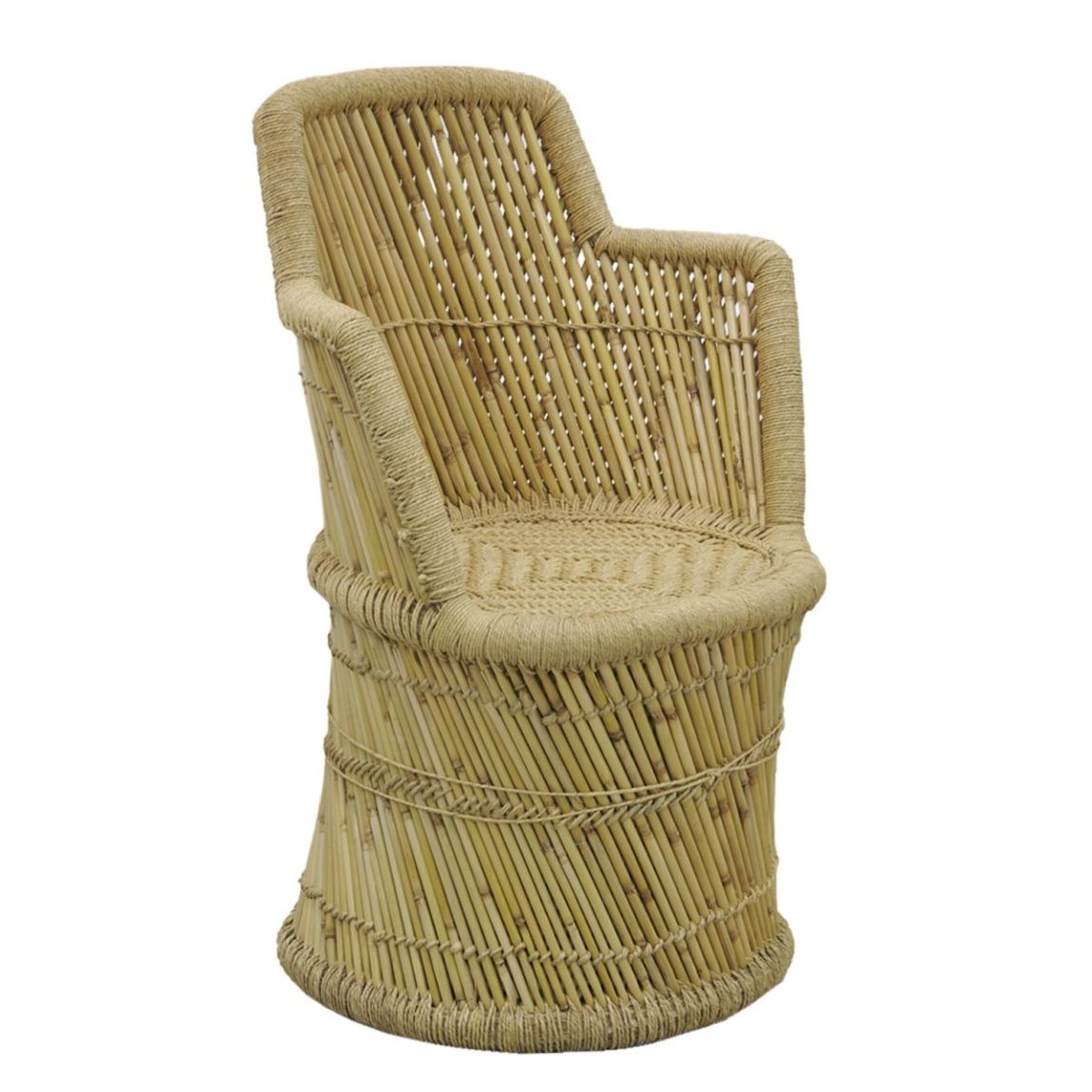 Fauteuil en roseau naturel main product photo
