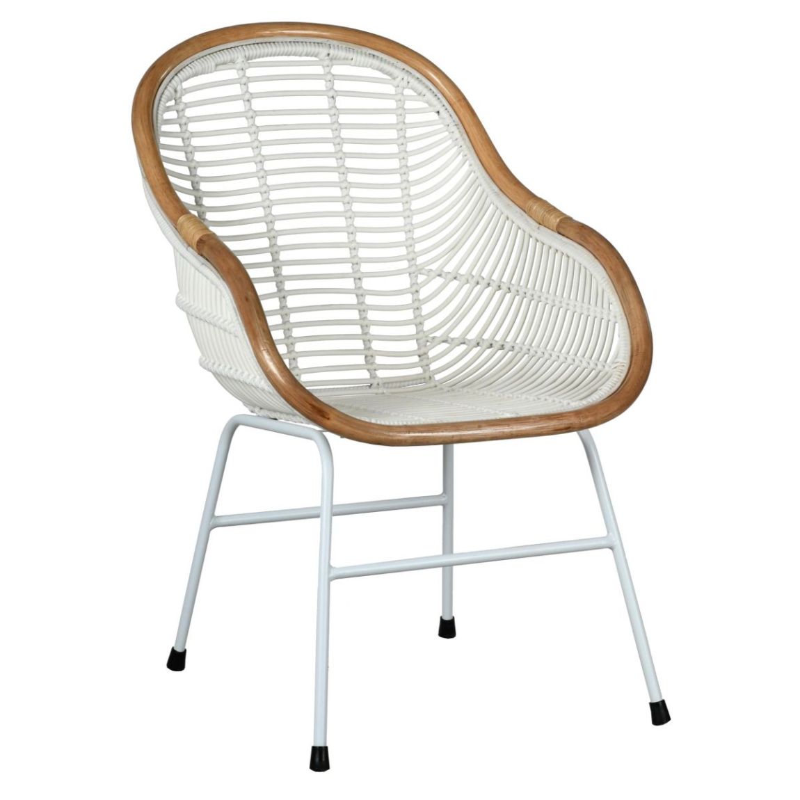 Fauteuil en rotin synthétique ajouré Luce main product photo