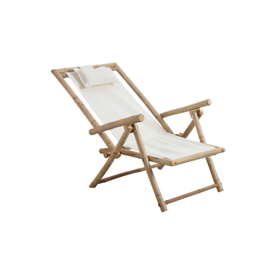 Chaise relax pliante en bambou main product photo