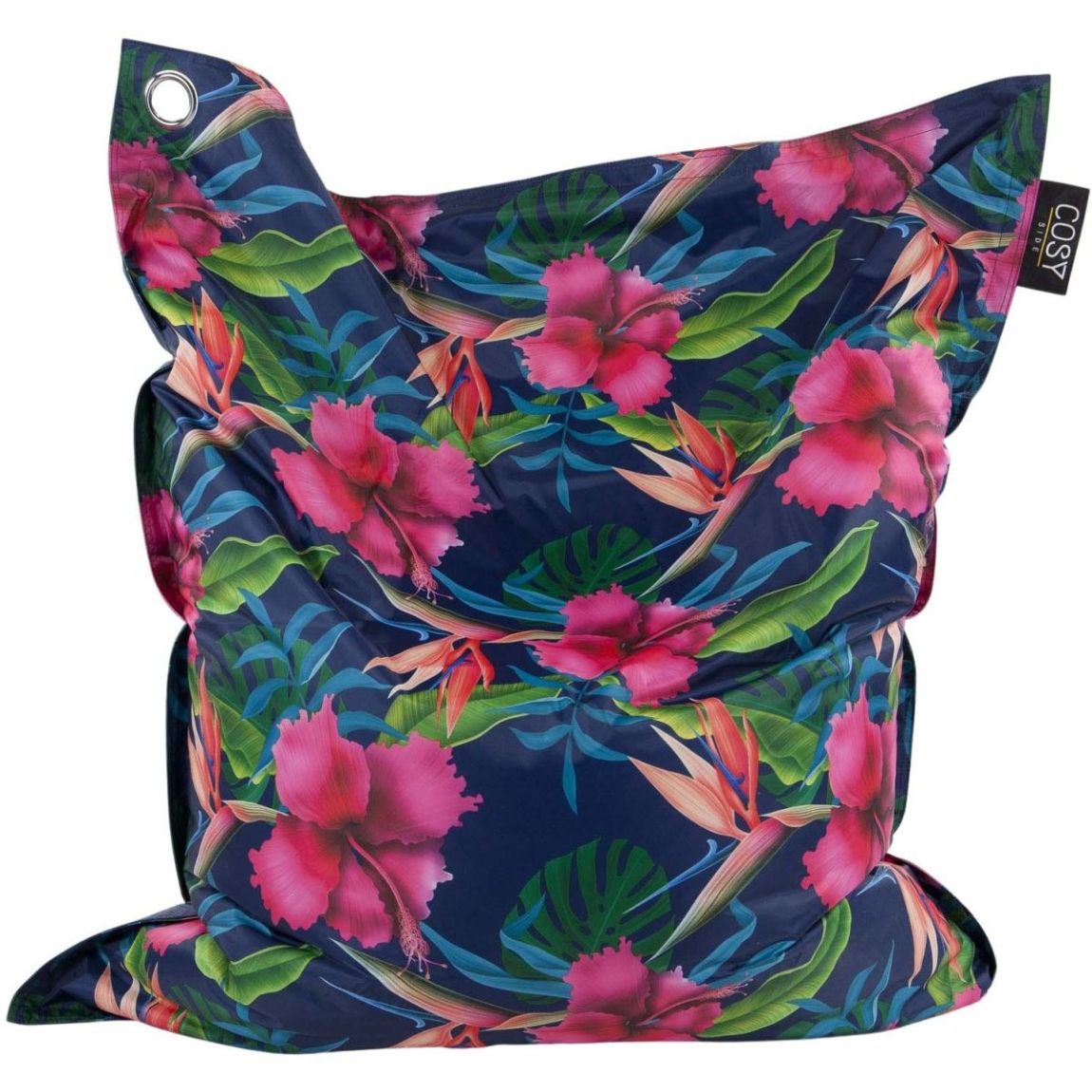 Maxi coussin imprimé intérieur extérieur 110 x 130 cm Esmeralda main product photo
