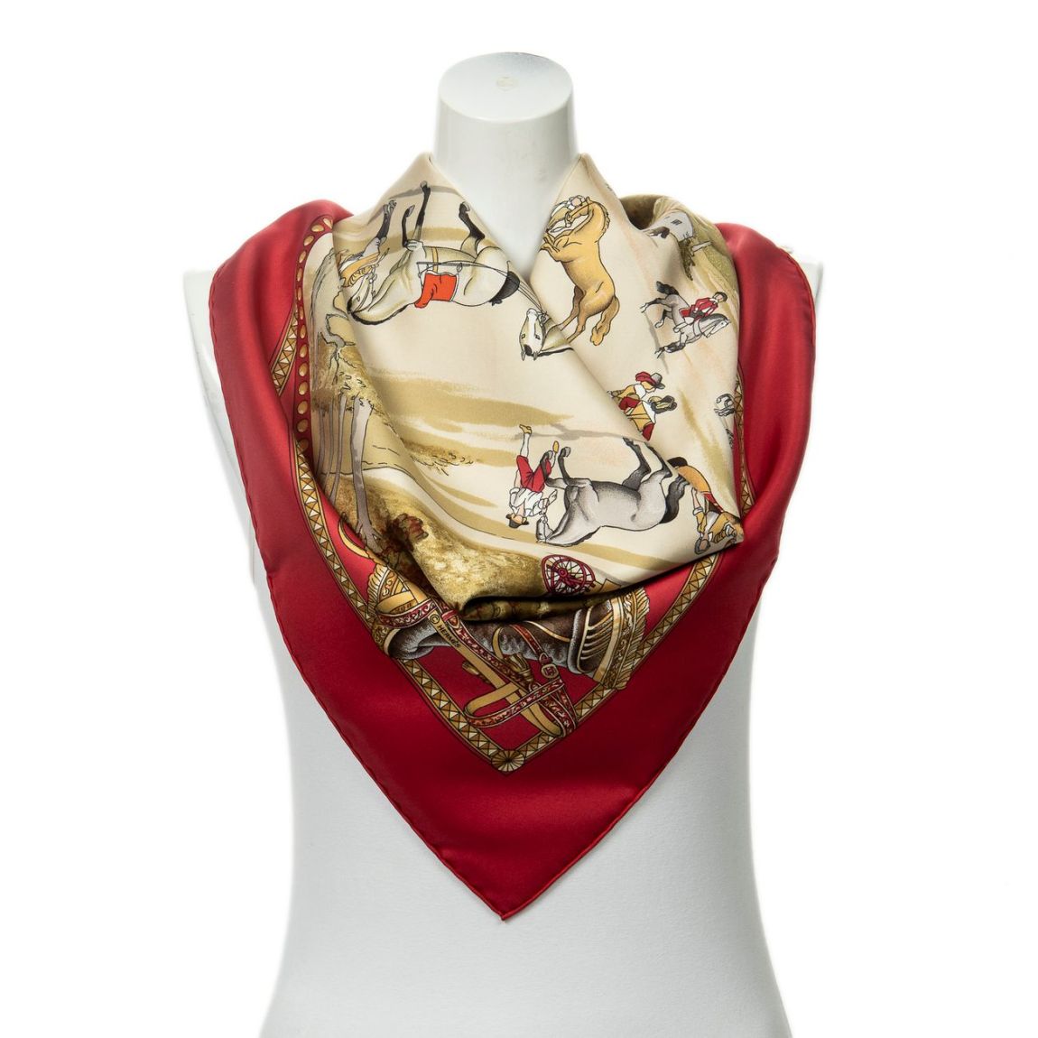 Hermès Scarf en Rouge/Beige main product photo