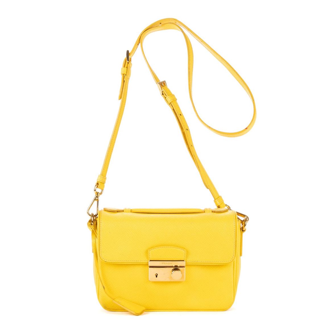 Prada Crossbody Satchel en Jaune main product photo