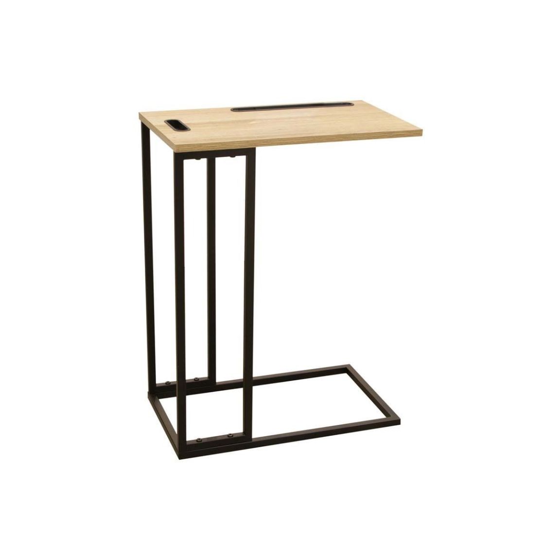 Table d'appoint en bois et métal avec support tablette main product photo