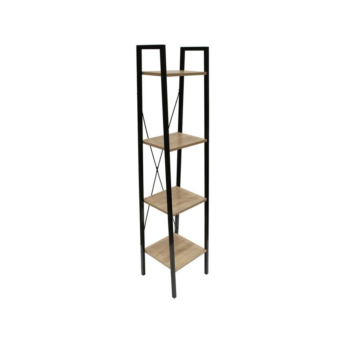 Etagère 4 tablettes en bois et métal Savannah 34 cm main product photo
