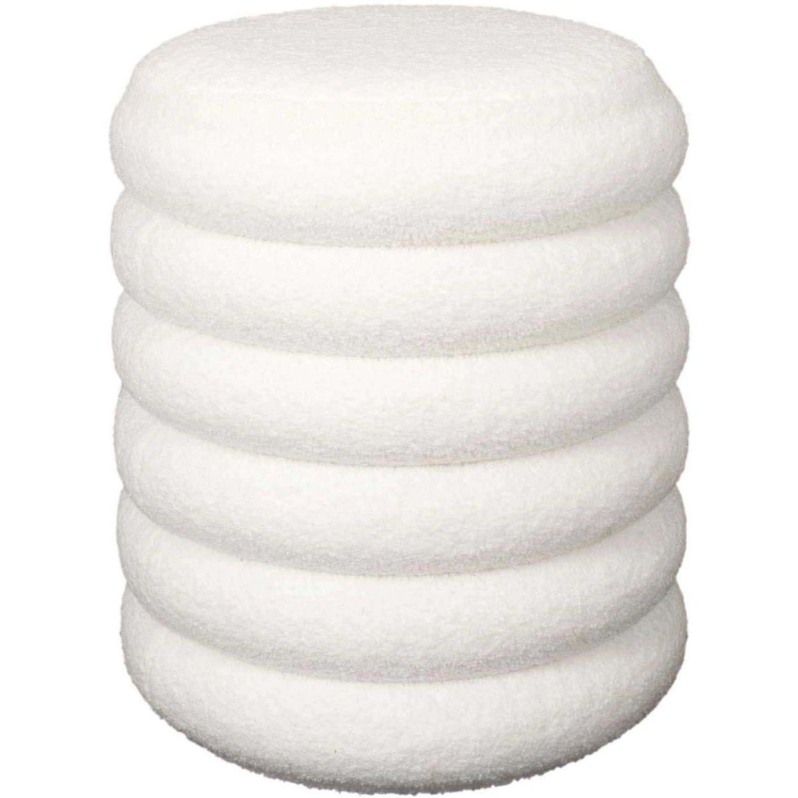 Pouf 2 en 1 en tissu bouclette Freya main product photo