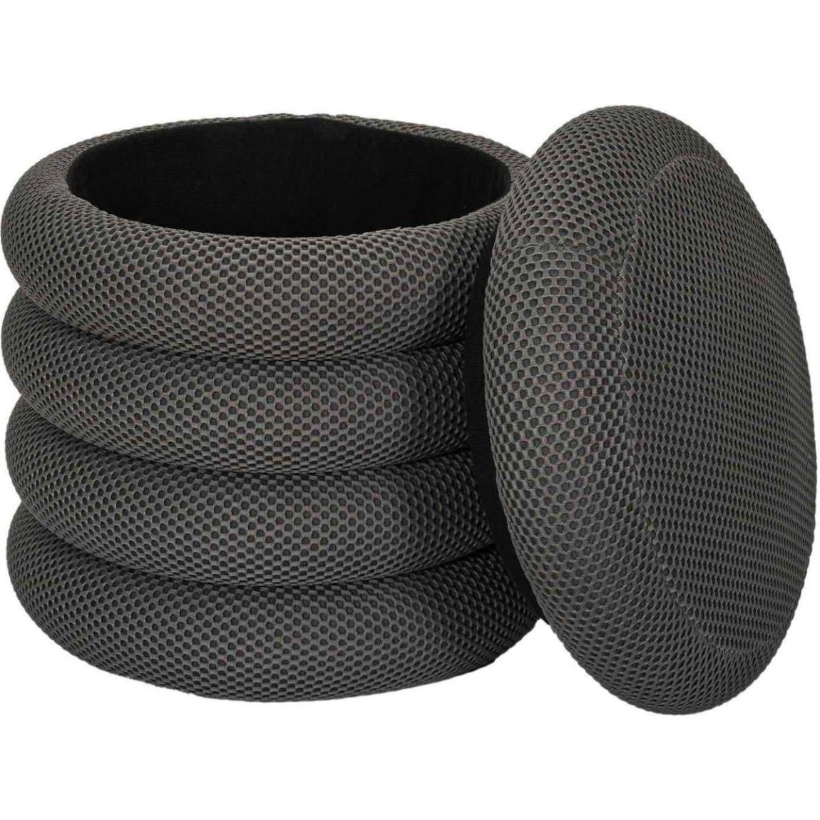 Pouf 2 en 1 en tissu coloré Atome main product photo