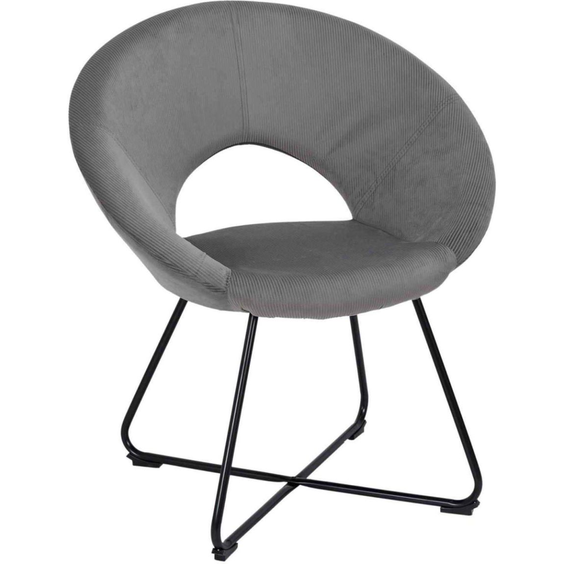 Fauteuil rond en velours cotelé Giulia main product photo