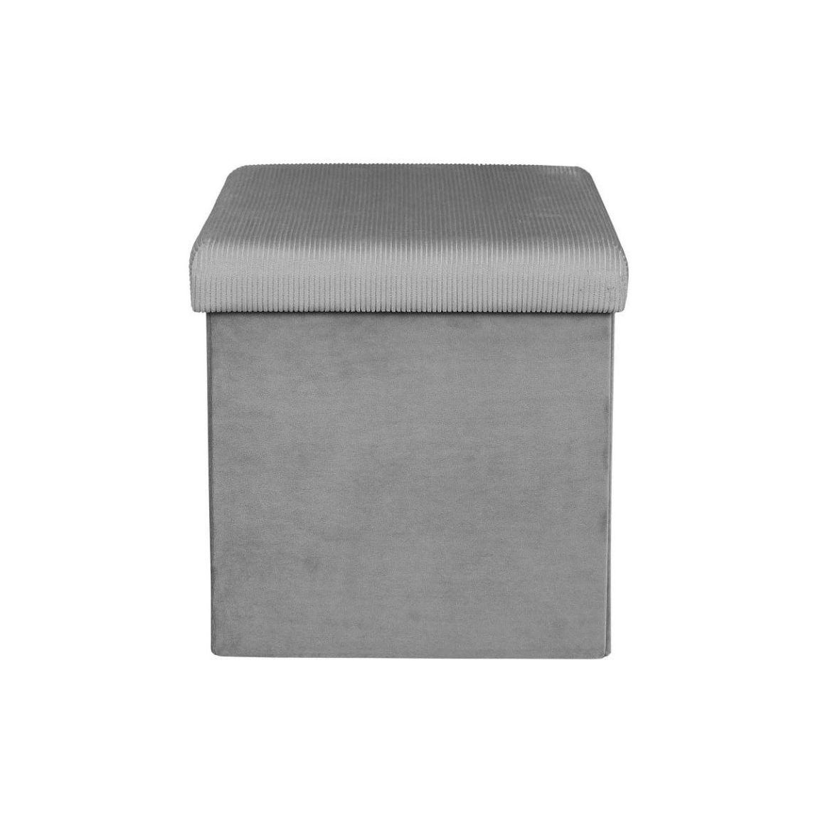 Pouf coffre de rangement velours côtelé Giullia main product photo