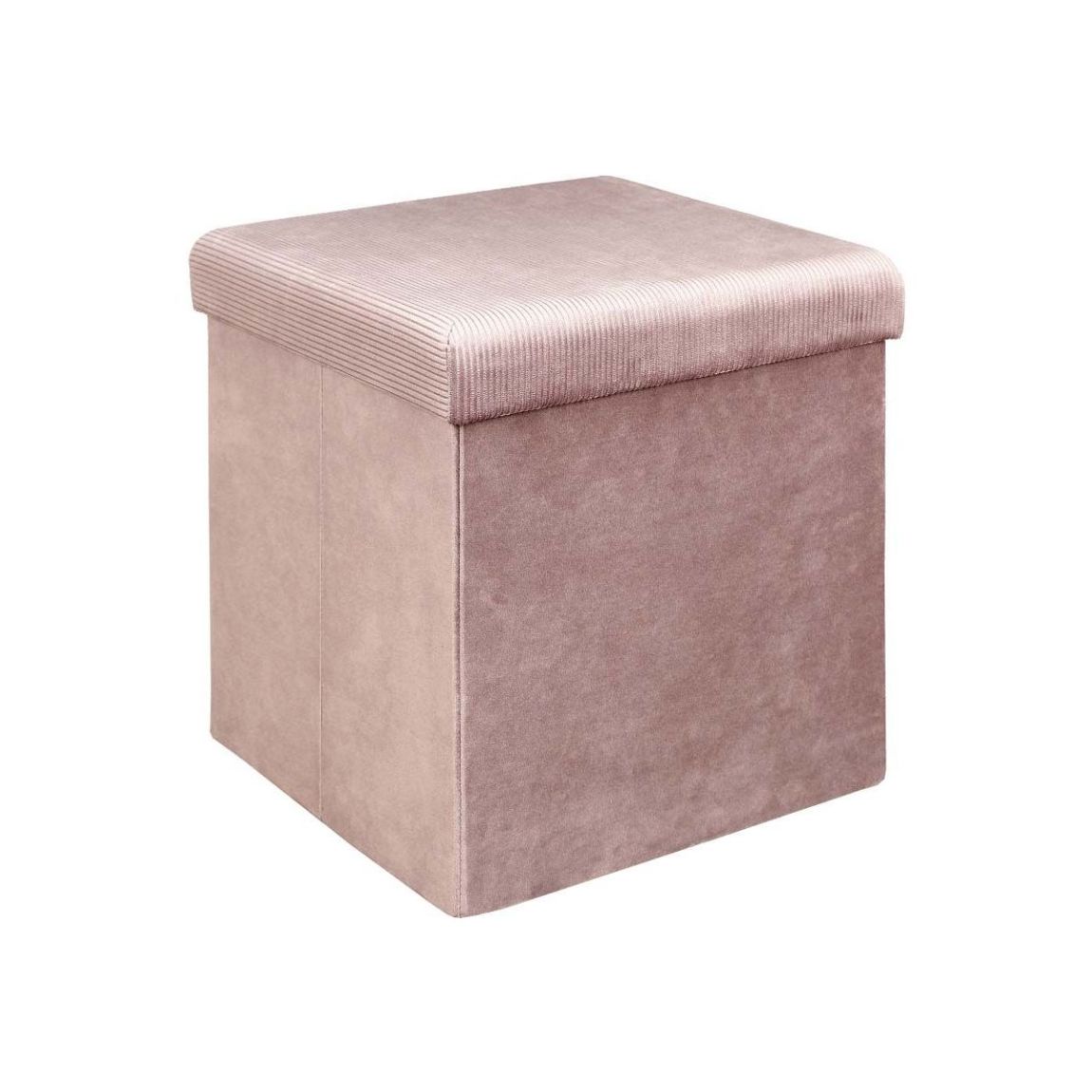 Pouf coffre de rangement velours côtelé Giullia main product photo