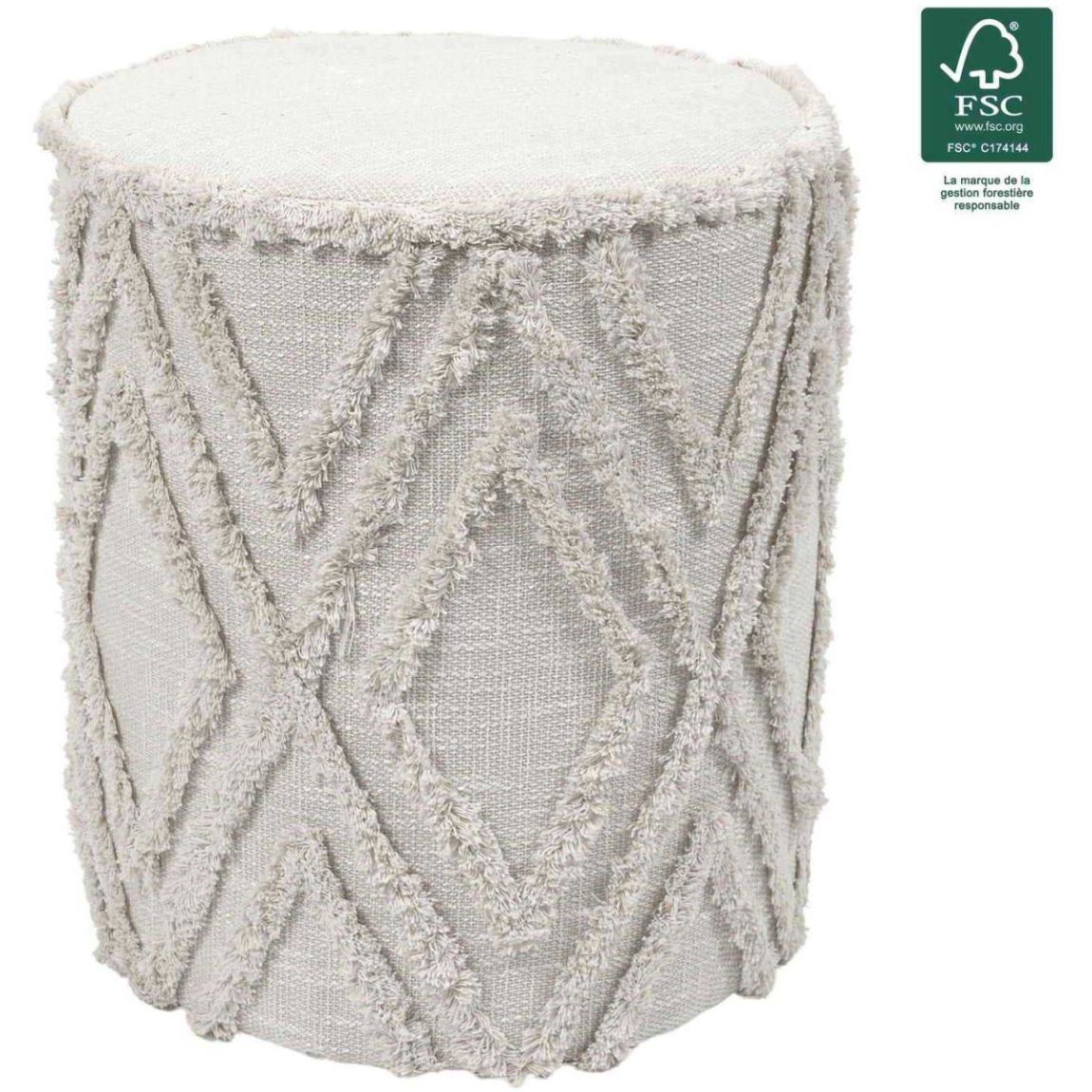 Pouf rond en tissu Mirage main product photo