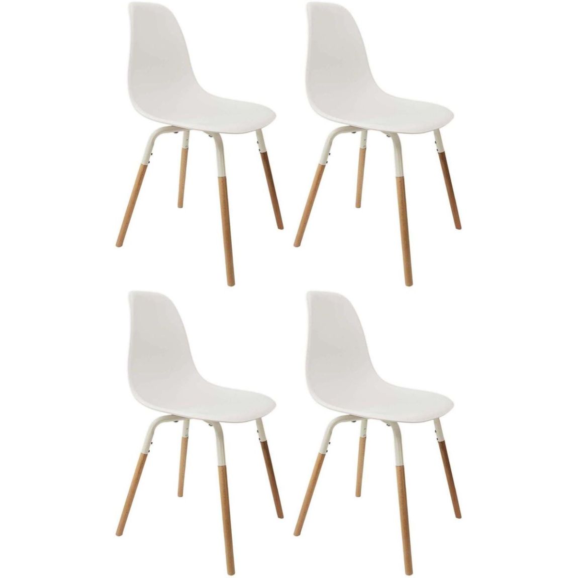 Chaise scandinave pieds métal et bois de hêtre Phenix (Lot de 4) main product photo