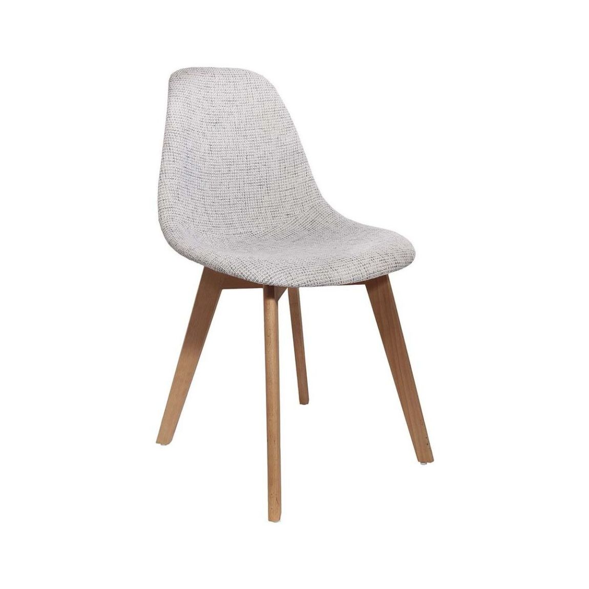 Chaise scandinave assise grosse maille Gris clair main product photo