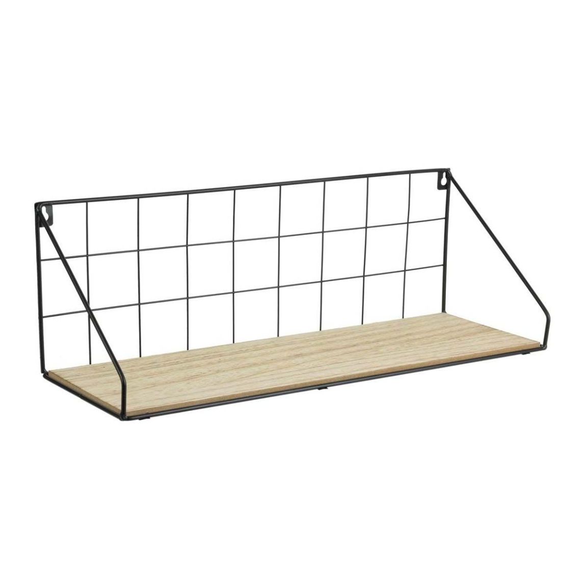 Etagère filaire en bois et métal 45 cm main product photo