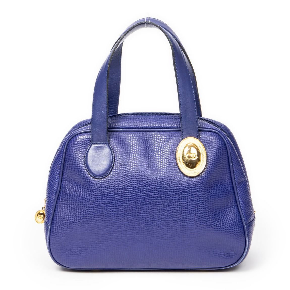 Dior Vintage CD Dome Top Handle en Bleu royal main product photo