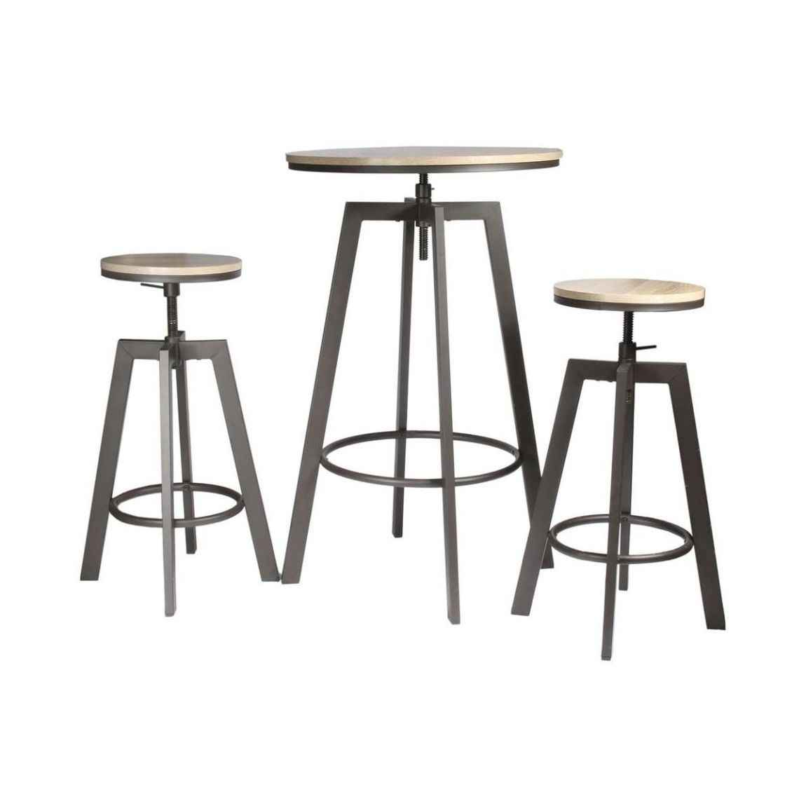 Ensemble table mange debout avec 2 tabourets Aria main product photo