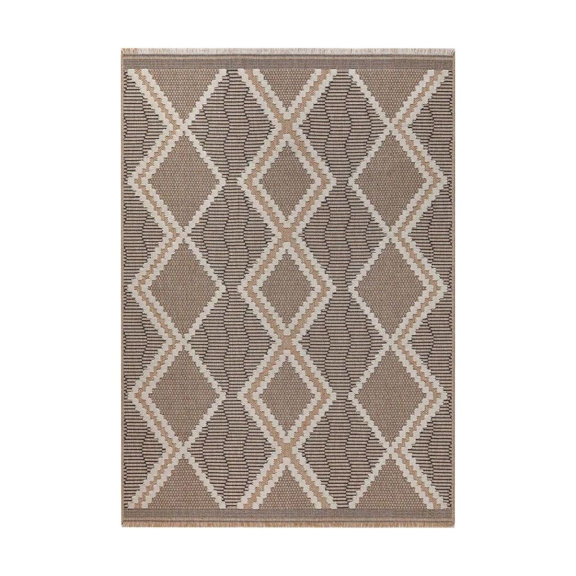 Tapis intérieur extérieur aspect jute noire Tijuana 9048 180 x 67 cm main product photo