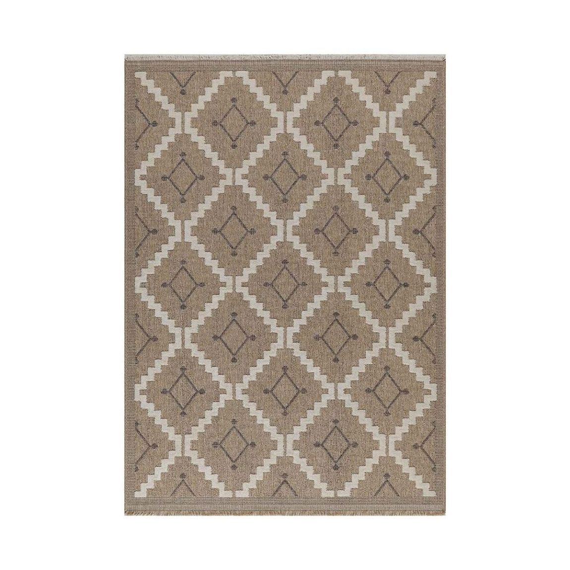 Tapis intérieur extérieur aspect jute marron Tijuana 9041 90 x 67 cm main product photo