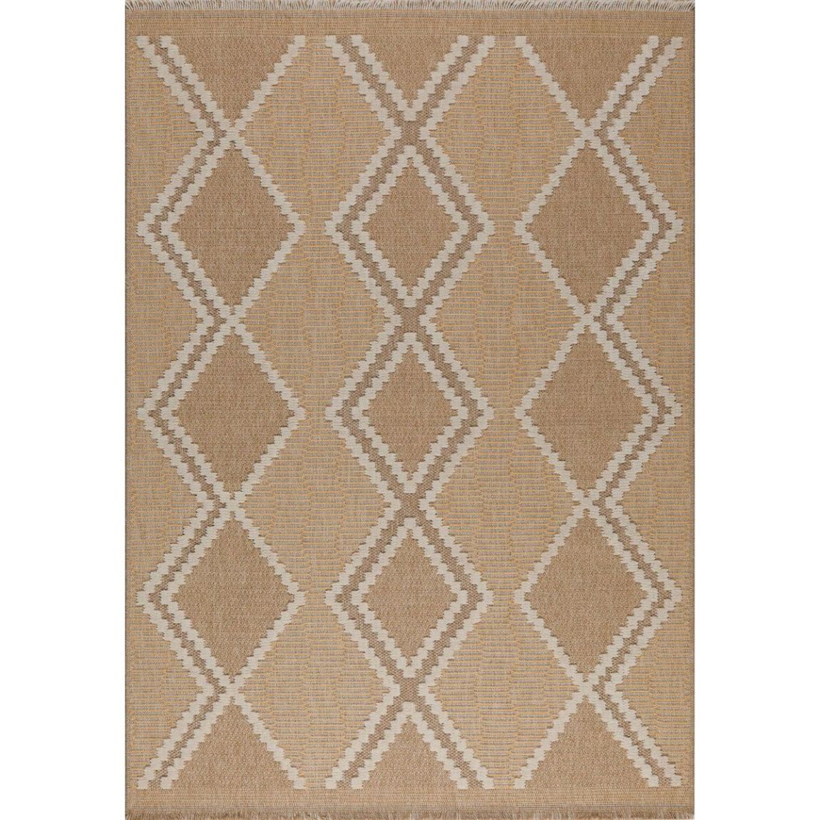 Tapis intérieur extérieur aspect jute jaune Tijuana 9048 170 x 120 cm main product photo