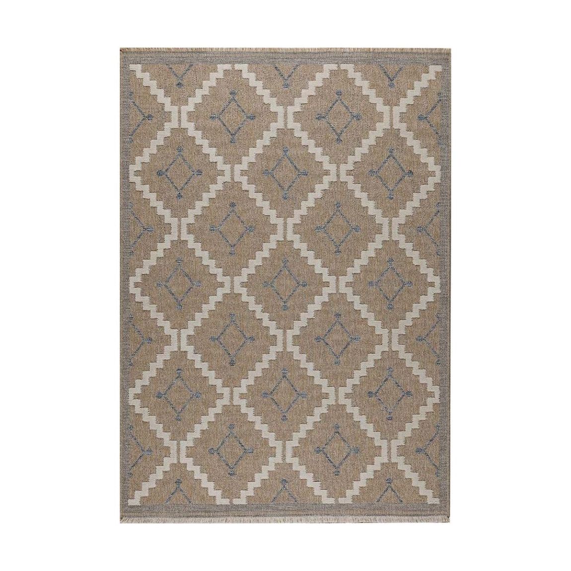 Tapis intérieur extérieur aspect jute bleu Tijuana 9041 170 x 120 cm main product photo