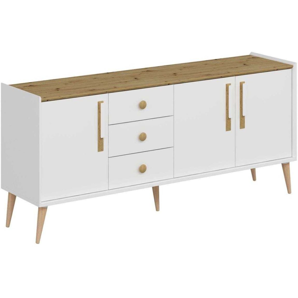 Buffet 3 portes et 3 tiroirs en aggloméré Mitra main product photo