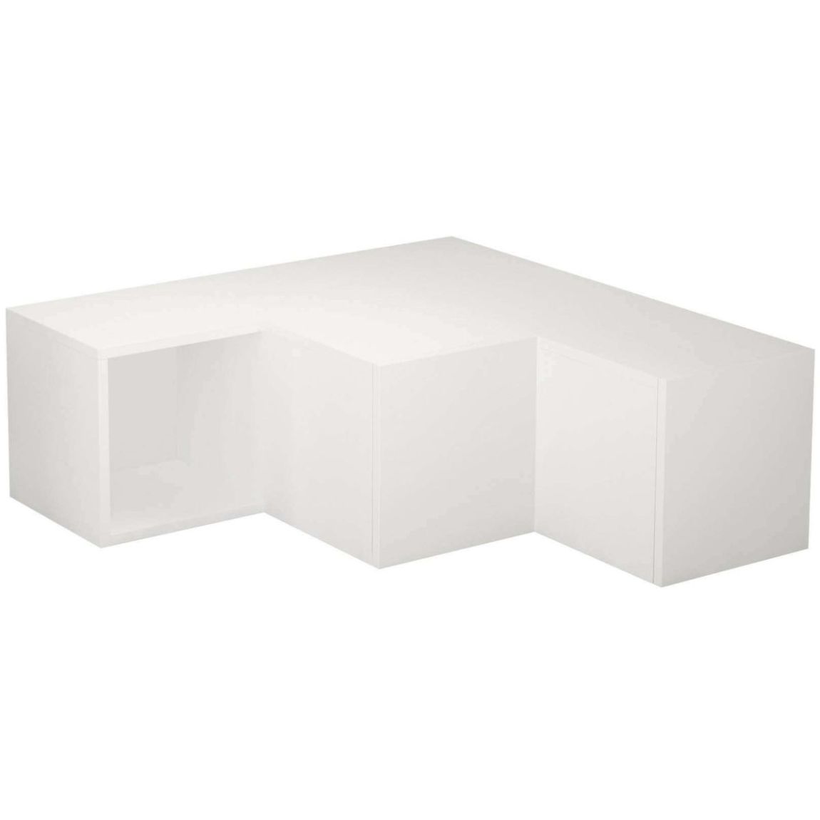 Meuble TV en aggloméré blanc Compact main product photo