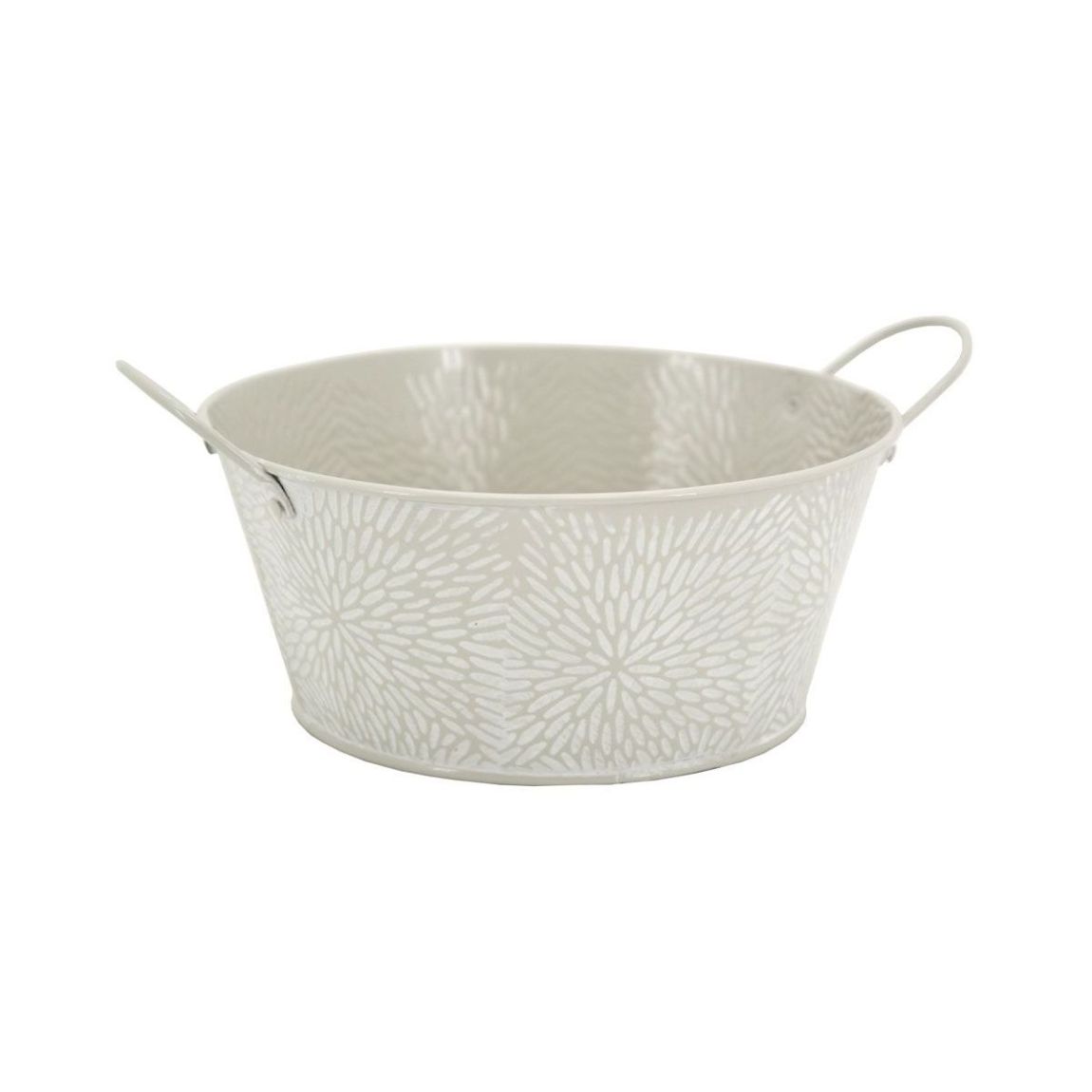 Corbeilles rondes en métal et motif floral (Lot de 48) main product photo