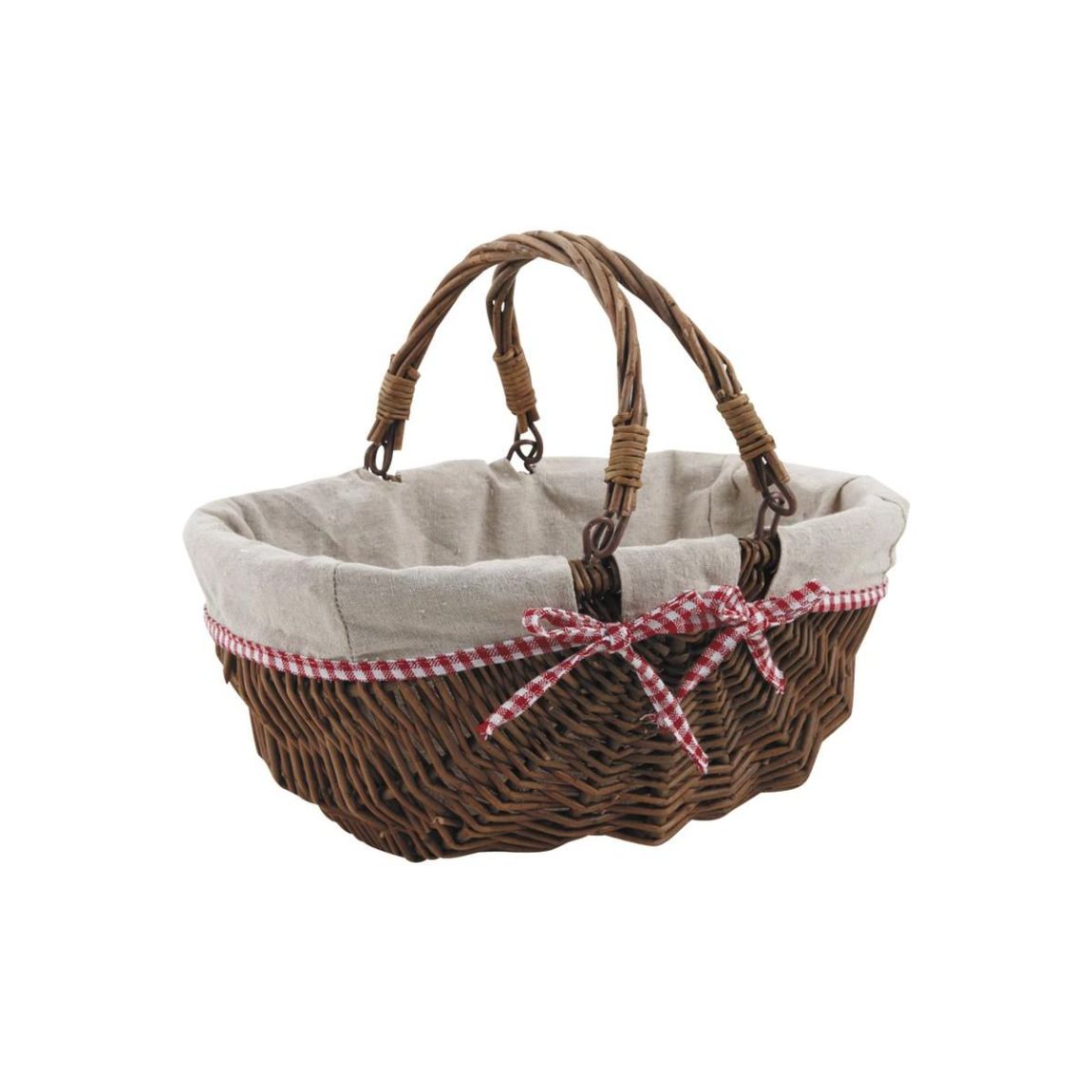 Panier en osier brut "Vintage chic" Ovale main product photo