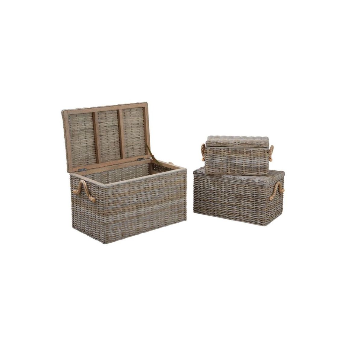 Coffres en poelet naturel (Lot de 3) main product photo