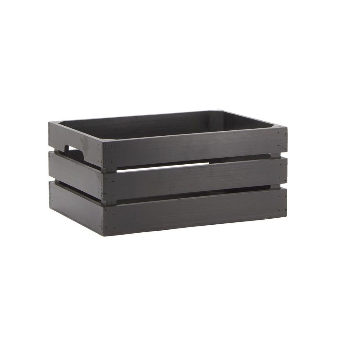 Caisse noire de rangement en pin main product photo