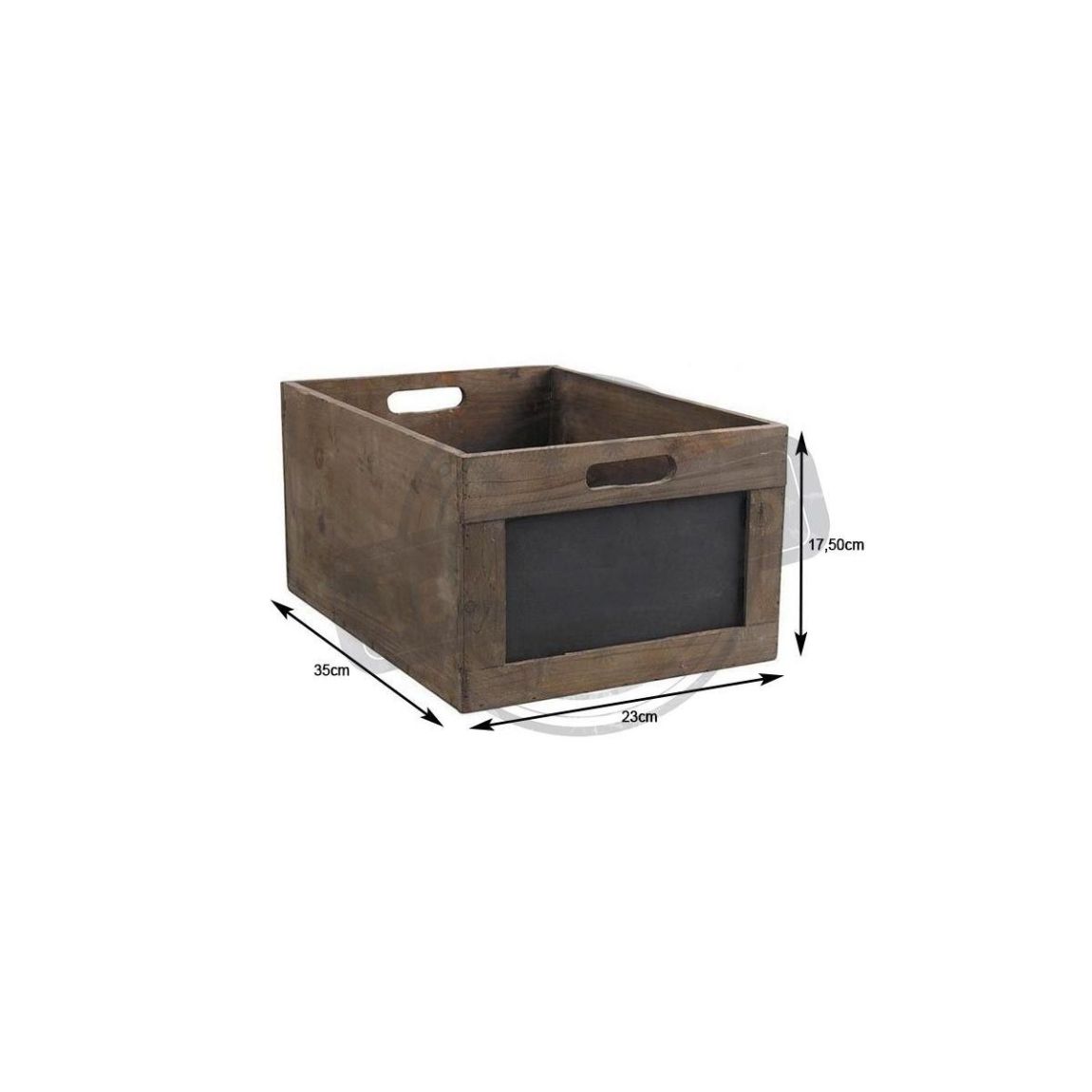 Caisse de rangement en bois avec ardoise 35 x 23 x 17,5 cm main product photo