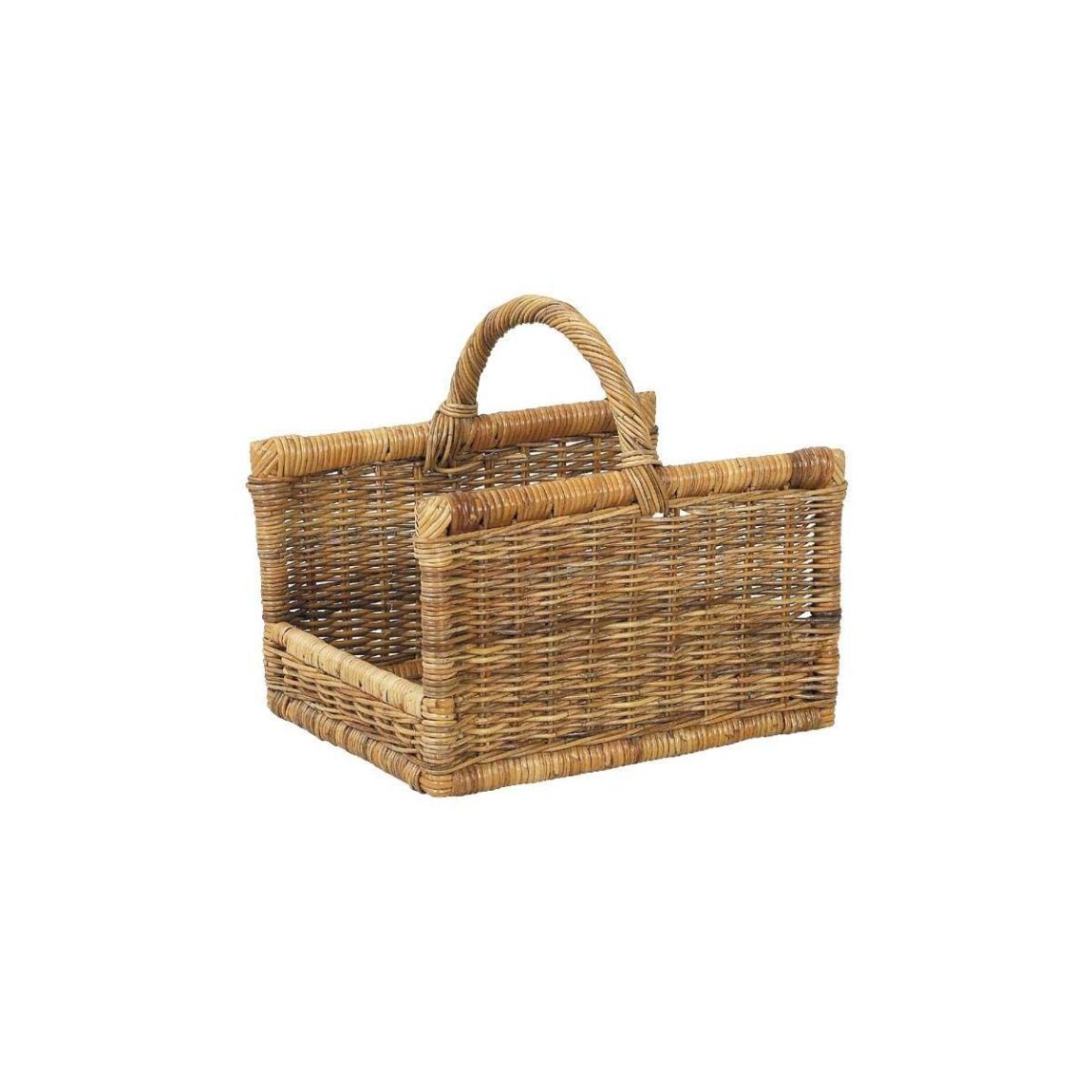 Panier à bûches en poelet avec anse renforcée main product photo