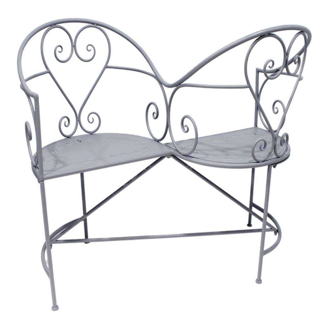 Banc 2 places en fer Belle Époque main product photo