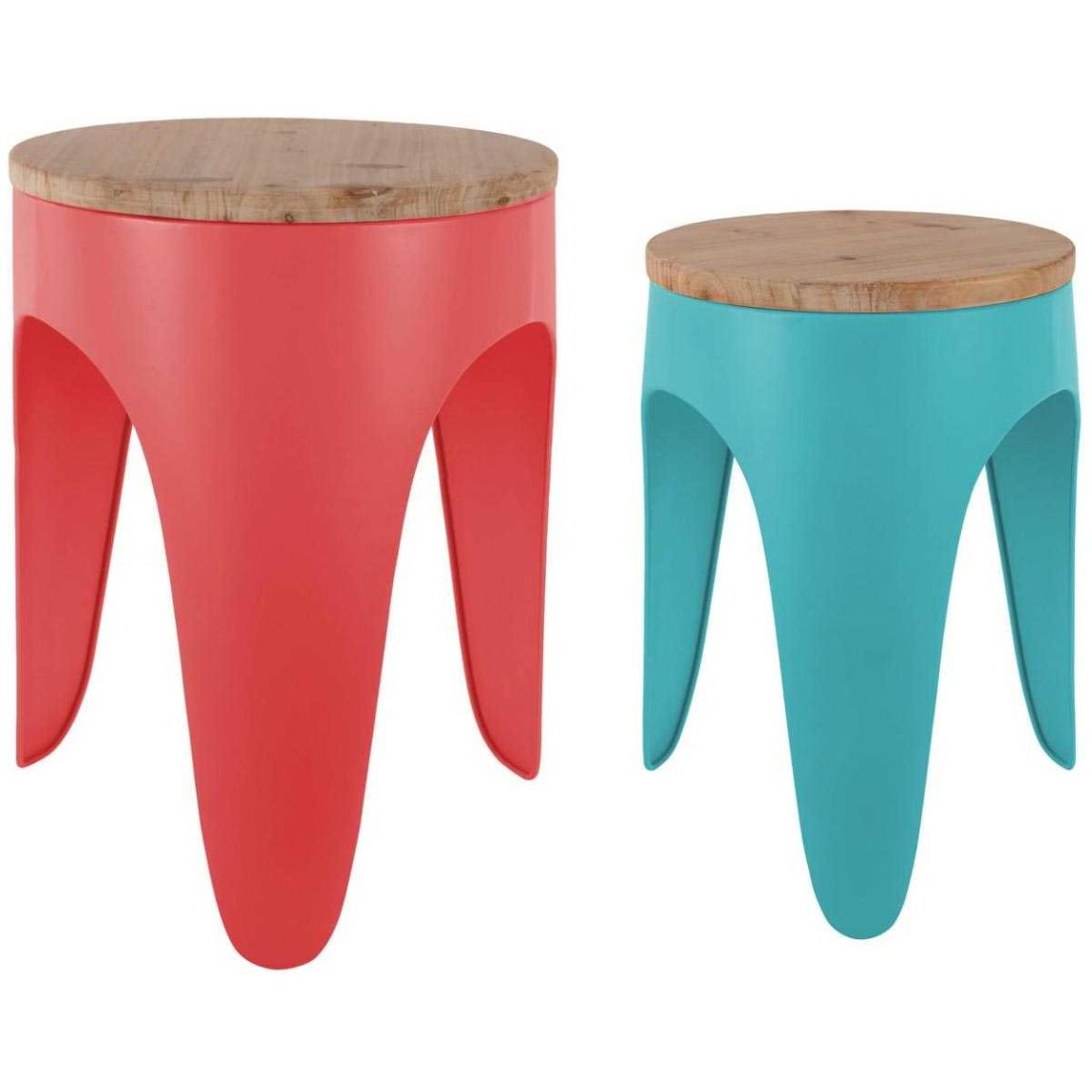 Ensemble de 2 tabourets Double Funky main product photo