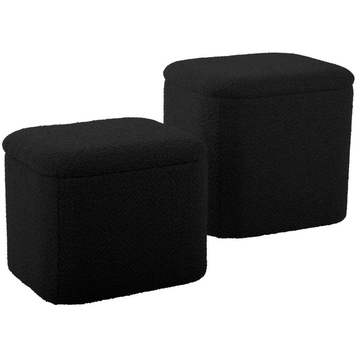 Pouf en tissu bouclette Ada main product photo