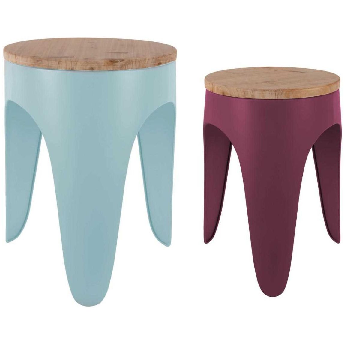 Ensemble de 2 tabourets Double Funky main product photo