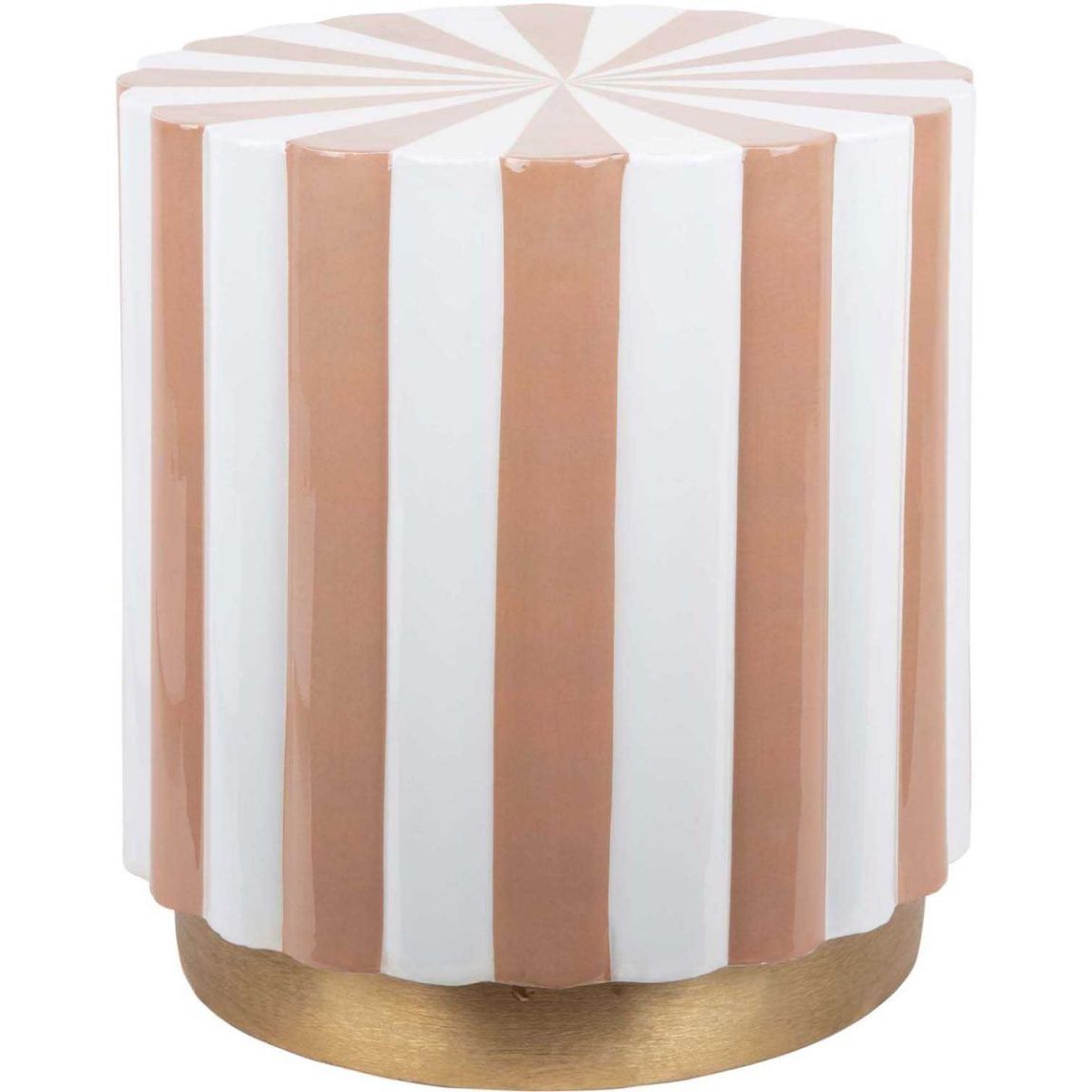 Tabouret en métal Candy Swirl Marron clair main product photo