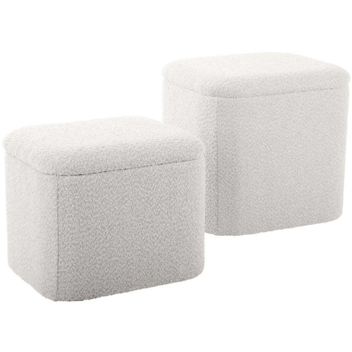 Pouf en tissu bouclette Ada main product photo