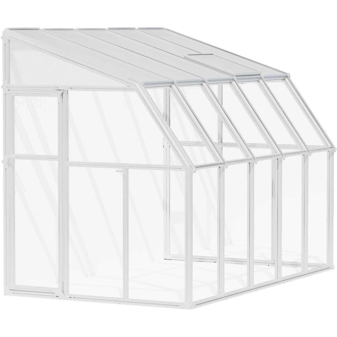 Véranda en aluminium blanc et polycarbonate Sun Room 6.5m² main product photo