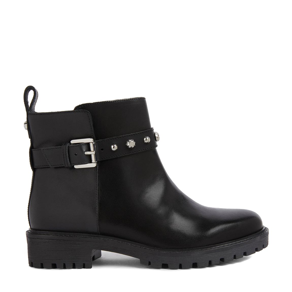 Bottines Hoara En Cuir Noir main product photo