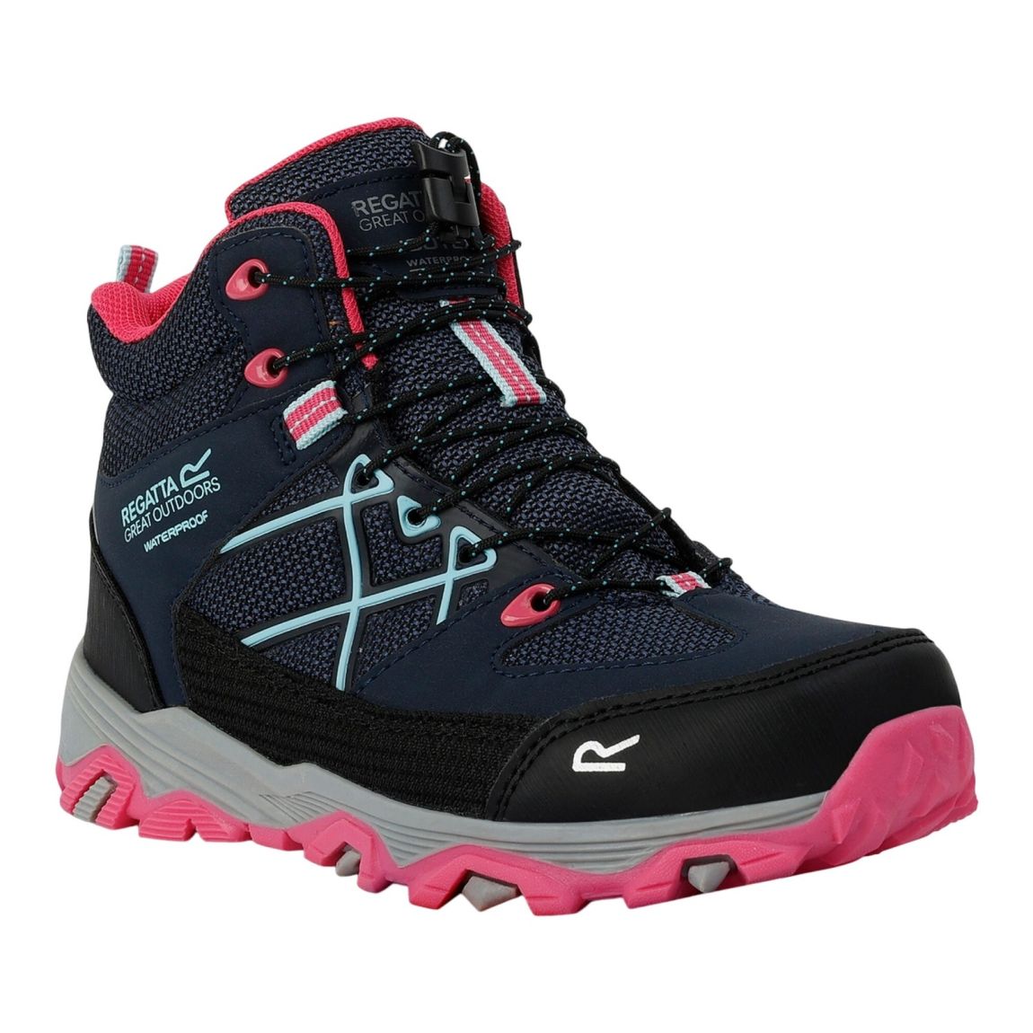 Bottines De Marche Samaris III Bleu Marine / Rose Fluo main product photo