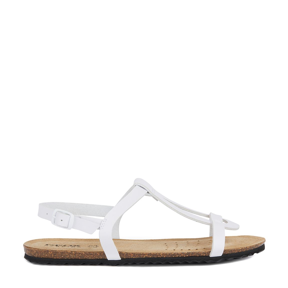 Sandale basse Brionia en cuir blanc main product photo