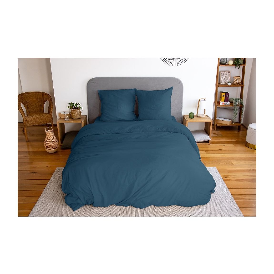 Parure Housse De Couette 100% Polyester Bleu Nuit main product photo